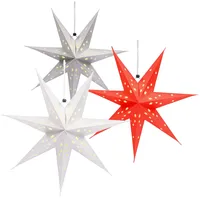 COM-FOUR Leuchtstern 45 cm mehrfarbig