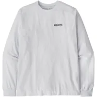 Patagonia Herren Long-Sleeved P-6 Logo Responsibili-Tee - white