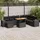 vidaXL Garten-Lounge-Set 9-tlg. schwarz