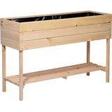 dobar Hochbeet mit Ablagefläche Pflanzkasten inkl. Pflanzfolie 117 x 40 x 78 cm FSC®