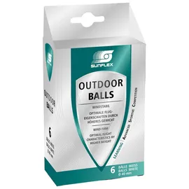 Sunflex 20611 Tischtennis-Bälle OUTDOOR 6 Stück