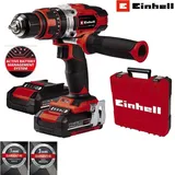 Einhell Akku-Schlagbohrschrauber TE-CD 18/48 Li-i Kit Power X-Change (mit Schlagfunktion, Li-Ion, 18 V, 48 Nm, Koffer, inkl. 2x 2,0 Ah Akkus und La...