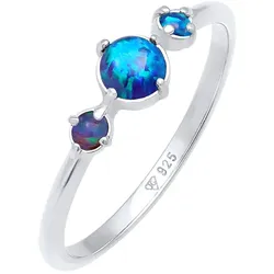 Elli Trend Bandring Trio Geo Vintage Opale 925 Silber 58 Damen 