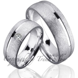 Trauringe123 Trauring Hochzeitsringe Verlobungsringe Trauringe Eheringe Partnerringe aus 925er Silber mit Stein, J91 68