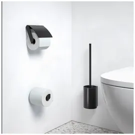 Keuco Plan Black Selection Toilettenpapierhalter mit Deckel, schwenkbar, 14960370000