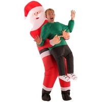 Morph Aufblasbares Weihnachtsmann Kostüm für Erwachsene, lustiges Weihnachtskostüm für Damen und Herren - Einheitsgröße, MCPISA