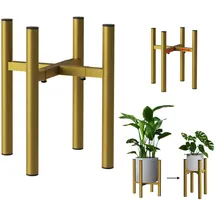 DanDiBo Ambiente Verstellbarer Pflanzenständer 30 x 30 cm Gold