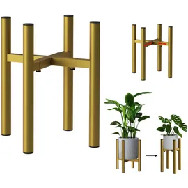 DanDiBo Ambiente Verstellbarer Pflanzenständer 30 x 30 cm Gold