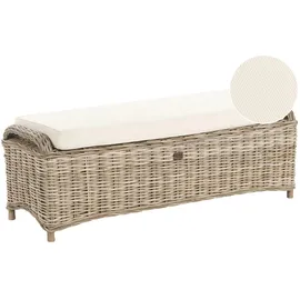 Beliani Gartenbank 140 x 49 x 47 cm Weiß