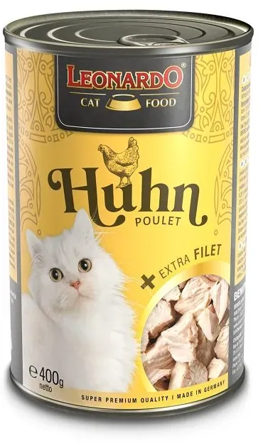 LEONARDO Huhn mit extra Filet Katzenfutter 400g