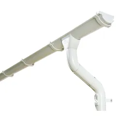 Regenrinne SKANHOLZ, weiß, B:10cm L:324cm, Metall, Rinnen, 324 cm