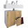 VCM Waschbeckenunterschrank Flandu 61 x 51 x 32 cm Weiß/Honigeiche