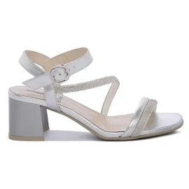 Nero Giardini Riemchensandale Damen Silber 38