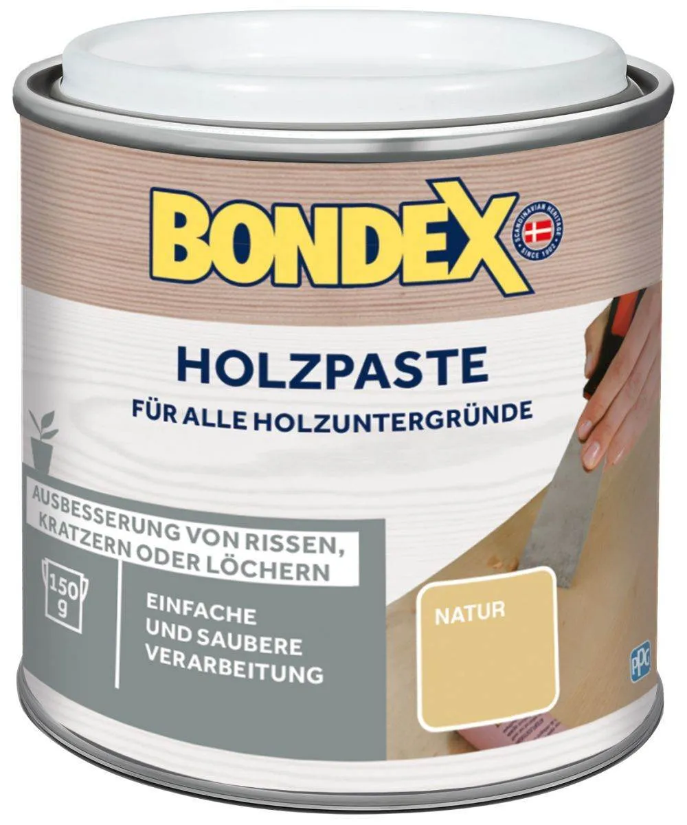 BONDEX Holzpaste 120-150g, verschiedene Farben, füllt Löcher, Fugen & Risse