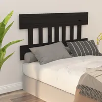 VidaXL Bett-Kopfteil Schwarz 153,5x3x81 cm Massivholz Kiefer