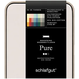 schlafgut Pure Boxspring 90 x 190 - 100 x 220 cm sand light
