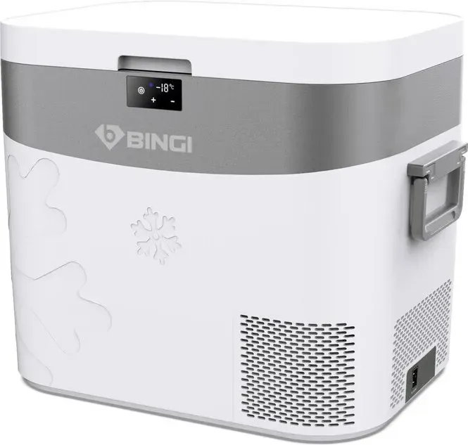 BINGI 22Q2 Kompressor-Kühlbox 22L – 12V, 24V und 230V – Leistungsstarke Camping Kühlbox für Auto, Wohnmobil, LKW und Outdoor Reisen – Mit Tiefkühlfunktion und digitalem Temperaturdisplay