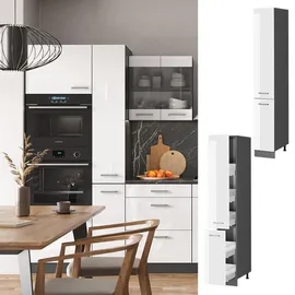 Vicco Apothekerschrank R-Line 30 x 57,2 x 206,8 cm Weiß Hochglanz