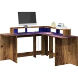 vidaXL LED-Schreibtisch Altholz-Optik 152x152x91 cm Holzwerkstoff