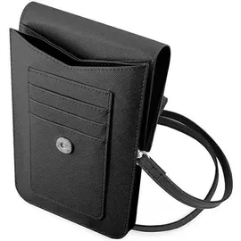 GUESS Saffiano Triangle Logo PU Schwarz