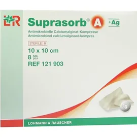 Lohmann & Rauscher Suprasorb A+ag Antimik.cal.alginat Kompresse (n) 10 x 10 cm