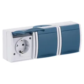 Busch-Jaeger Schuko-Steckdose 3-fach Ocean 2 St.