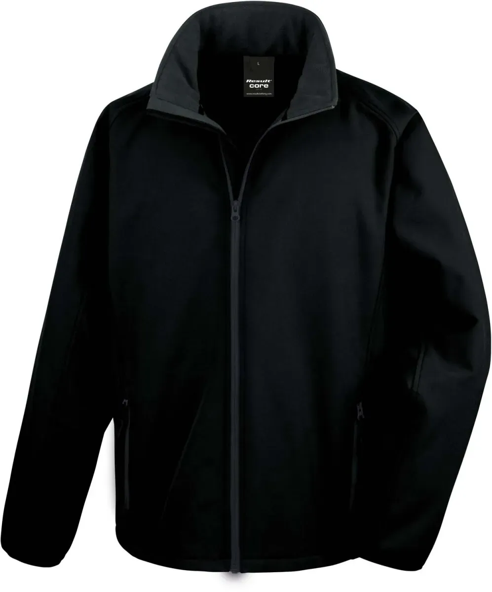 Result Herren 2-Lagen Softshell Jacke 'Printable' Softshell-Jacke R231M black/black XL
