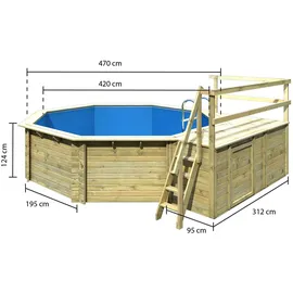 Karibu Modell 2 C 550 x 470 x 124 cm kdi