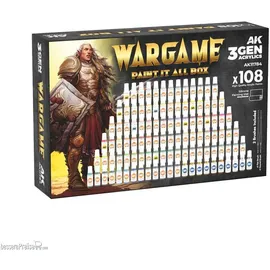 AK-Interactive AK Wargame Paint It All Box 108 Colors 3Gen