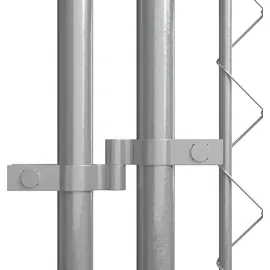 vidaXL Outdoor-Hundezwinger 7,6 x 3,8 x 1,9 m Stahl Silber