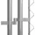 vidaXL Outdoor-Hundezwinger 7,6 x 3,8 x 1,9 m Stahl Silber