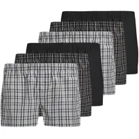 JACK & JONES JACMILANO WOVEN BOXERS 6 PACK Schwarz/Grau M 6er Pack