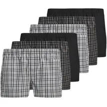 JACK & JONES JACMILANO WOVEN BOXERS 6 PACK Schwarz/Grau M 6er Pack