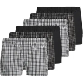 JACK & JONES JACMILANO WOVEN BOXERS 6 PACK Schwarz/Grau M 6er Pack