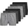 JACK & JONES JACMILANO WOVEN BOXERS 6 PACK Schwarz/Grau M 6er Pack
