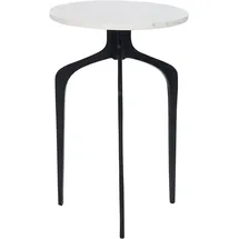 Beliani Beistelltisch Marmor Schwarz, / Weiß,