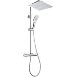 Görbach Regendusche Duschsystem Wassersparend Chrom 30x30 cm