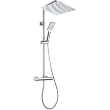 Görbach Regendusche Duschsystem Wassersparend Chrom 30x30 cm