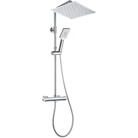 Görbach Regendusche Duschsystem Wassersparend Chrom 30x30 cm