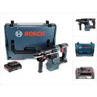 Bosch Professional, Bohrmaschine + Akkuschrauber, Bosch GBH 18V-26 Akku Bohrhammer 18V 2,6J brushless SDS plus + 1x Akku 2,0Ah + L-Boxx - ohne Ladeger (Akkubetrieb)