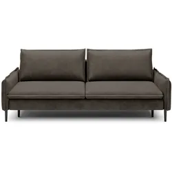 Schlafsofa Glossy II Stoff Braun Mocca