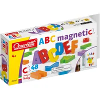 Quercetti Magnetic Letters Refill, 48 Magnetbuchstaben Groß, Magnetspiel Zubehör Spielzeug ab 4 Jahre Kinder, Lernspiele, Sensorik Spielzeug, Reisespiele