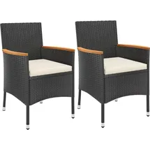 vidaXL Garten-Bistro-Set 3-tlg. Schwarz