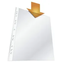 Durable 265219 Prospekthülle mit Universallochung, A4, transparent, oben offen,