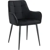 CLP Esszimmerstuhl, Schwarz, Metall, 58x86x62 cm, Esszimmer, Stühle, Esszimmerstühle, Vierfußstühle