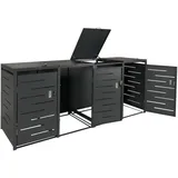 Proregal Mülltonnenbox 116,5 x 263 x 80 cm anthrazit