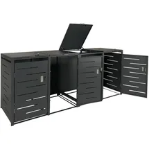 Proregal Mülltonnenbox 116,5 x 263 x 80 cm anthrazit