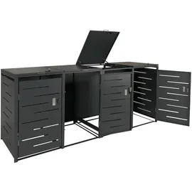 Proregal Mülltonnenbox 116,5 x 263 x 80 cm anthrazit