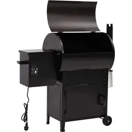 vidaXL Pelletgrill 104 cm mit Schornstein schwarz