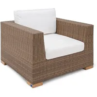 Garland Garland® Polyrattan Premium Gartensessel inkl. Auflage Natur Braun